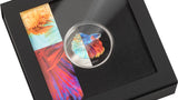 2021 $5 Cook Islands, ECLECTIC FIGHTING FISH - 1oz 999 Silver Coin