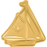 2022 Palau $1 - SAILBOAT        0.5 Gram 9999 Gold Coin